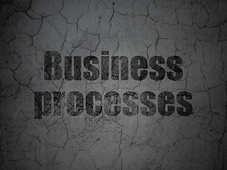 Image showing Finance concept: Business Processes on grunge wall background