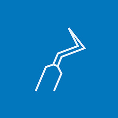 Image showing Dental scraper line icon.