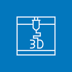 Image showing Tree D printing line icon.