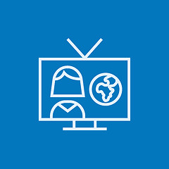 Image showing TV report line icon.