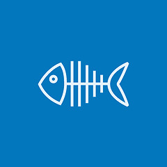 Image showing Fish skeleton line icon.