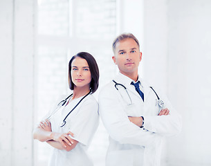 Image showing two doctors with stethoscopes