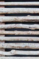 Image showing fence or shutters of wooden sticks