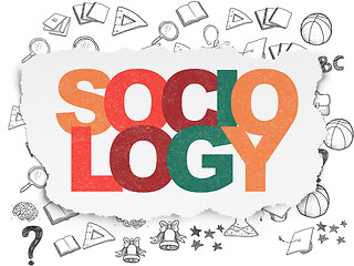 Image showing Studying concept: Sociology on Torn Paper background