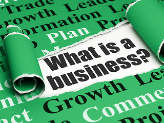 Image showing Business concept: black text What is a Business? under the piece of  torn paper