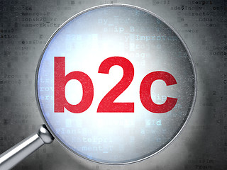 Image showing Business concept: B2c with optical glass