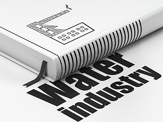 Image showing Manufacuring concept: book Industry Building, Water Industry on white background