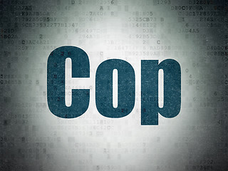 Image showing Law concept: Cop on Digital Paper background