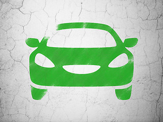 Image showing Travel concept: Car on wall background