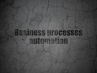 Image showing Finance concept: Business Processes Automation on grunge wall background