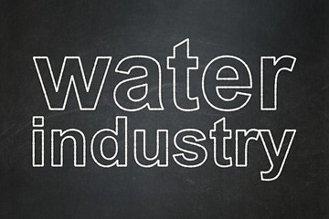 Image showing Industry concept: Water Industry on chalkboard background