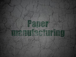 Image showing Industry concept: Paper Manufacturing on grunge wall background