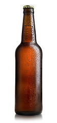 Image showing Brown bottle of beer