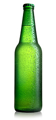 Image showing Green bottle isolated