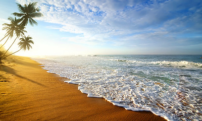 Image showing Soft waves of the ocean