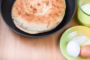 Image showing pita bread and its ingredients 