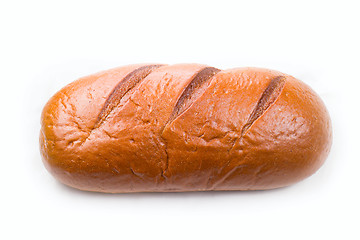 Image showing Large loaf of bread isolated on white