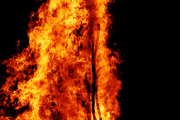 Image showing Campfire flames