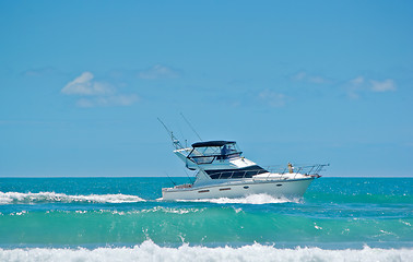 Image showing cruising in a boat