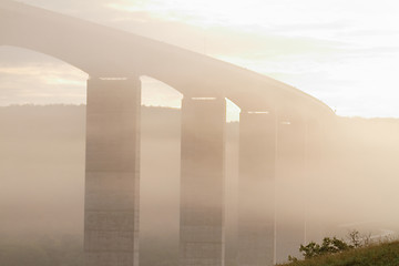 Image showing Viaduct at sunrise