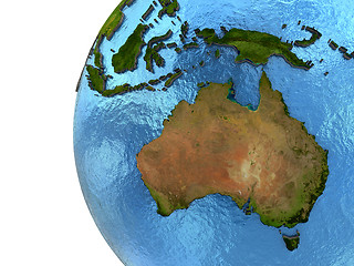 Image showing Australian continent on Earth