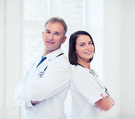 Image showing two doctors with stethoscopes