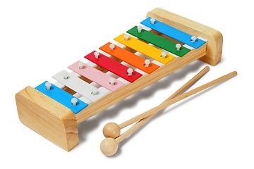 Image showing Xylophone on white