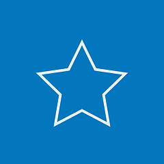 Image showing Rating star line icon.