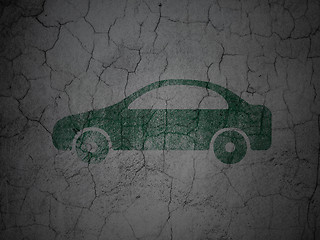 Image showing Travel concept: Car on grunge wall background