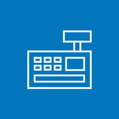 Image showing Cash register machine line icon.