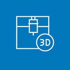 Image showing Tree D printing line icon.