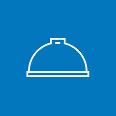 Image showing Restaurant cloche line icon.