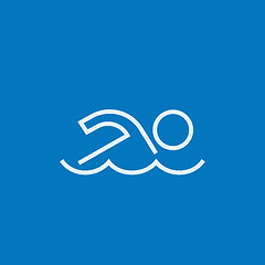 Image showing Swimmer line icon.