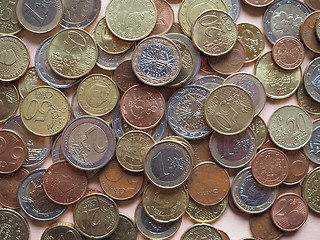 Image showing Euro coins background