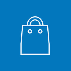 Image showing Shopping bag line icon.