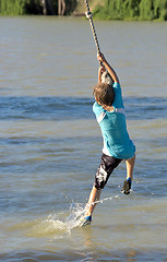 Image showing boy on rope