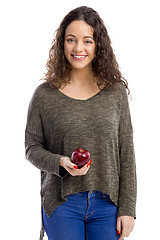 Image showing Eat a apple every day