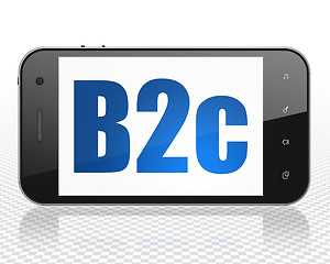 Image showing Business concept: Smartphone with B2c on display
