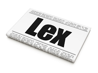 Image showing Law concept: newspaper headline Lex