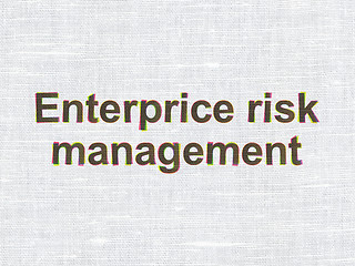 Image showing Finance concept: Enterprice Risk Management on fabric texture background