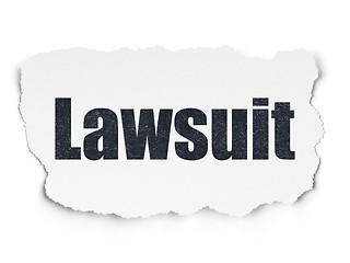 Image showing Law concept: Lawsuit on Torn Paper background