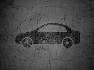 Image showing Travel concept: Car on grunge wall background