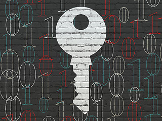 Image showing Privacy concept: Key on wall background