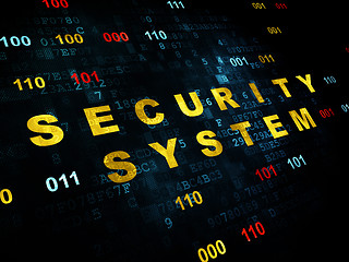 Image showing Protection concept: Security System on Digital background