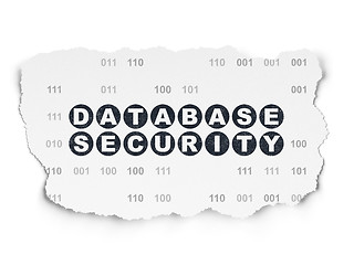 Image showing Safety concept: Database Security on Torn Paper background