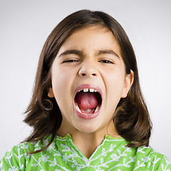 Image showing Girl yelling