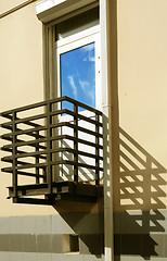 Image showing door with reflection sky