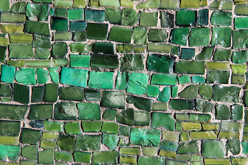 Image showing green glass mosaic texture