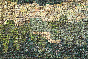 Image showing green glass mosaic texture