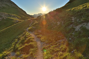 Image showing Alpine Sunset Falre